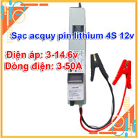 Nguồn server 12v điều chỉnh điện áp dòng điện sạc pin lithium acquy 4S 12v 50A kèm đầu kẹp sạc chịu tải cao