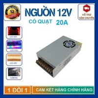 Nguồn tổ ong 12V 20A có quạt - Nguồn led 12V