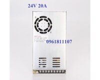 Nguồn tổ ong 24v 20A có quạt tản nhiệt thông minh