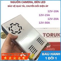 Nguồn tổng hãng TORUK cho hệ thống camera, đèn LED: 12V-10A, 12V-15A, 12V-20A, 12V-30A