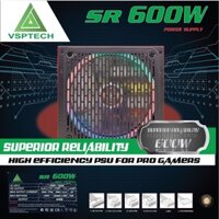 Nguồn VISION SR-600W Gaming Led Chính hãng (4+4pin, 2x6+2pin). VI TÍNH QUỐC DUY