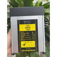 Nguồn vỏ nhôm 12V 33A 400W chống nước có quạt tản nhiệt tốt màu bạc