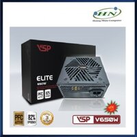 Nguồn VSP Elite V650W 650W Dual Cpu Cable, Active PF - HN - HÀNG CHÍNH HÃNG