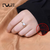 Nguyên bản bán buôn trang sức mỹ phẩm Nhẫn bạc 925 vỏ trái tim tình yêu Nhẫn mạ vàng 14k dành cho nữ Quà ngày lễ tình nhân
