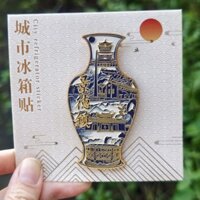 Nguyên Bản Jiangxi Jingdezhen Kim Loại Tủ Lạnh Du Lịch Điểm Tham Quan Quốc Gia Hợp Thời Trang Sáng Tạo Văn Hóa Sáng Tạo Quà Lưu Niệm Cổ