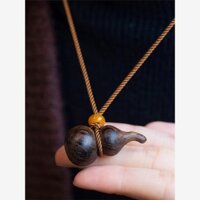 Nguyên Bản Làm Bằng Tay Tự Nhiên Qinan Trầm Hương Bầu Vòng Cổ Fulu Đôi Minafu Áo Len Dây Xích Mới Ngọc Ngọc Vàng20250207