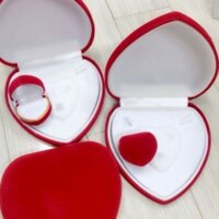 Nguyên Bộ hộp đựng trang sức hình tim to+ 1 hộp nhẫn tim