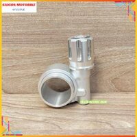 Nguyên Bộ Núm Tăng Chỉnh Phuộc HPA núm lớn xài phuộc Ohlins,RCB,Nitron... màu trắng núm trắng bên trái