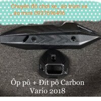 NGUYÊN BỘ ỐP CARBON PÔ VÀ ĐÍT PÔ XE VARIO 2018-2020
