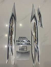 Nguyên bộ tem rời 3 lớp zin thái dán xe máy Honda Wave alpha 2017 màu trắng