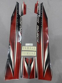 Nguyên bộ tem rời 3 lớp zin thái dán xe máy Yamaha sirius 2017 màu đỏ đen trắng