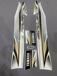 Nguyên bộ tem rời 3 lớp zin thái dán xe máy Yamaha sirius 2017 màu trắng