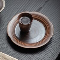 Nguyên Chất Handmade Bột Chì Gốm Khô Pha Tấm Hộ Gia Đình Retro Nồi Nắp Bát Ấm Trà Khay Làm Mới Đĩa Trái Cây