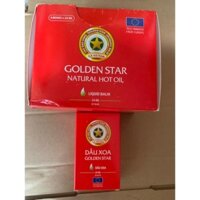 (nguyên hộp 6 chai) Dầu xoa Golden Star 24ml Danapha - Massage ngoài da, cho da cảm giác dễ chịu