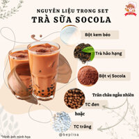 Nguyên liệu nấu 2.5 Lít nước cốt trà sữa vị Socola  (25-30 ly) ngon tuyệt BẾP LISA