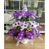 Nguyên liệu tự làm mẫu hoa lan pha lê 25 cành×6 hoa×7 nụ( chưa kèm chậu)