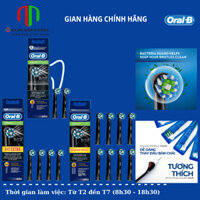 [NGUYÊN SET] Đầu thay bàn chải người lớn Oral B - CROSS ACTION (ĐEN)