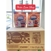 NGUYÊN THÙNG 12 bịch Cà phê Nescafe sữa đá bịch 25 gói*24g (Bao bì mới)