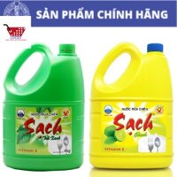 Nguyên thùng (3 Can) Nước rửa chén Net 4kg Sạch Vitamin E Hương Chanh/trà xanh