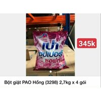 (nguyên thùng 4 bịch) Bột Giặt PAO 2,7KG