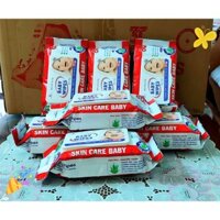 Nguyên thùng 50 Gói khăn ướt Baby Wipes Đỏ 80gr, Vải mềm mịn, Hàng chuẩn, Giá Gốc