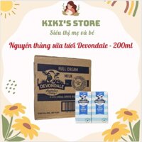 Nguyên Thùng Sữa Tươi Devondale Full Cream Cho bé (thùng 24 hộp 200ml)
