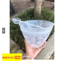 (NH) [Giá sỉ] Bộ bát ướp lạnh rượu bằng nhựa an toàn cho sức khỏe(kèm gáo múc) chấm bi