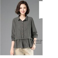 nh400620-SƠ MI NỮ SỌC BABY DOLL