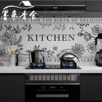 Nhà Bếp Chống Dầu Miếng Dán Bếp Gas Phạm Vi Hood Ngói Chống Thấm Nước Chống Dầu Dán Tường Dày Chống Cháy Cao Giấy Dán Tường 3.D25 D252525