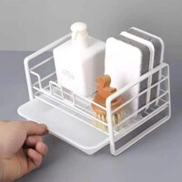 Nhà Bếp Giá Để Món Ăn Xốp Hàng Hóa Kệ Bồn Rửa Rag Chà Miếng Lót Dây Thép Bóng Dishcloth Chất Giặt Thoát Giỏ