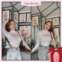 [NHÀ BÍ ĐỎ] Áo khoét ngực dài tay Crotop Siêu Xinh