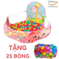 Nhà bóng cho bé gấp gọn tự bung Kèm 25 Banh nhựa lều quây bóng giá rẻ khung kim loại vải dù Chọn nhiều mẫu mã 50079