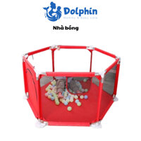 Nhà bóng lục giác cho bé ,quây bóng lều chơi bóng của bé khung inox (không kèm bóng)