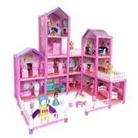 Nhà búp bê cỡ lớn, đồ chơi lắp ráp mô hình biệt thự cho bé 194 chi tiết - KANDY