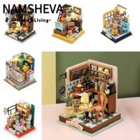 Nhà búp bê NAMSHEVA Mô hình thủ công bằng gỗ Mini DIY