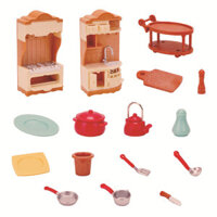 Nhà búp bê nội thất mini mô phỏng tủ đồ ăn bộ mô hình thu nhỏ nhà bếp cảnh nhà chơi đồ chơi