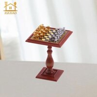 Nhà Búp Bê Thu Nhỏ Bộ Cờ Vua Vàng Và Mini Quà Tặng Cờ Vua Nhà Đồ Chơi Cho Phòng Mini Trang Trí Bàn Trang Trí