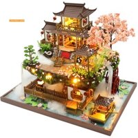 Nhà búp bê tự làm Xứ sở thần tiên diy bằng gỗ. Tặng MICA BẢO VỆ, KEO DÁN, DỤNG CỤ . Mô hình Nhà Gỗ 3d PC2203