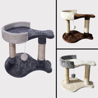 Nhà cây cho mèo 2 tầng hình đùi gà kết hợp trụ cào móng xinh xắn CT00052