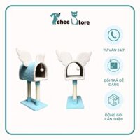 Nhà cây cho mèo hình hộp thư màu xanh ngọc siu xinh CT00088