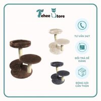 Nhà cây kết hợp trụ cào móng cho mèo 3 tầng CT00030