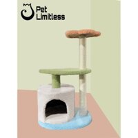 Nhà cây mèo CATTREE xinh xắn kết hợp trụ cào móng có khay tròn và đệm nằm êm ái CT00077