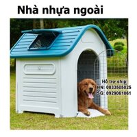 Nhà cho chó nhà nhựa ngoài trời chống nước size đại 115cm chó dưới 45kg