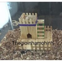 Nhà cho chuột hamster, nhà mô hình, nhà que kem, que kem handmade