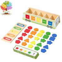 Nhà chơi Montessori bằng gỗ, Nhà đồ chơi thả đồng xu bóng Hộp đựng đồ chơi vĩnh cửu cho trẻ sơ sinh 6-12 tháng tuổi, Đồ chơi phân loại hình dạng