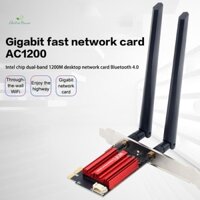 [Nhà Điện] Bộ Chuyển Đổi Không Dây WiFi Card Mạng Băng Tần Kép AC1200 1200M 2.4Ghz / 5Ghz PCIE Adapter Cho Máy Tính Để Bàn 4.0 Windows 7 / 8 / 10 / 11 mới