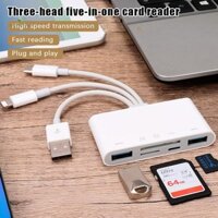 [Nhà Điện] Đầu Đọc Thẻ Nhớ 5 Trong 1 Bộ Chuyển Đổi USB Khe Cắm Thẻ SD Đầu Đọc Cho IPhone / iPad Hỗ Trợ SD / Micro SD / SDHC / SDXC / MMC mới