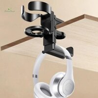 [Nhà Điện] Kẹp Giá Đỡ Tai Nghe Xoay 360 Độ Để Bàn Có Cốc Đựng Chai Máy Tính Chơi Game PC Tai Nghe Giá Để Đồ Lớn