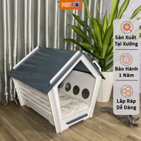 Nhà Gỗ Cho Chó Mèo Hình Ngôi Nhà Cực Kì Đáng Yêu DH009