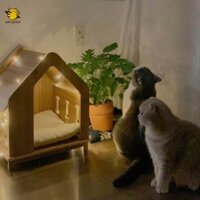 NHÀ GỖ CHO CHÓ MÈO PETSPACE.VN PP26